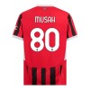 Camisola AC Milan Musah 80 Homen Equipamento 1ª 24/25